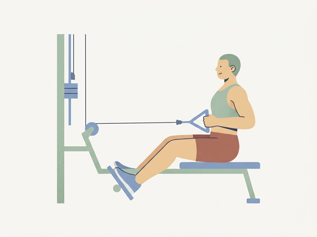 Seated cable row